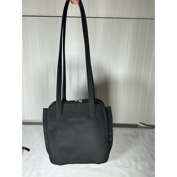 Kenneth Cole Reaction Unisex Shoulder Bag Black Top Handle with Lots of … - Picture 1 of 9